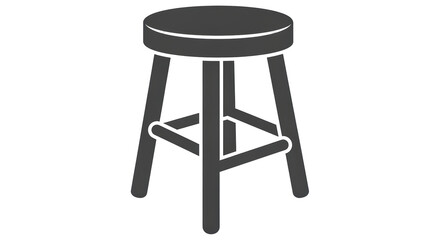 Isolated Simple Bar Stool