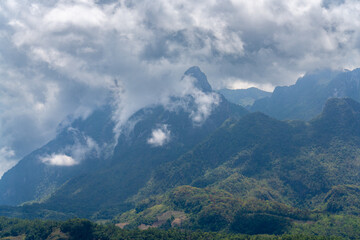 Helicopter flight chiang mai, aerial view