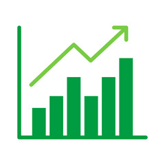 Fototapeta premium Increase Icon Vector Illustration Green Version