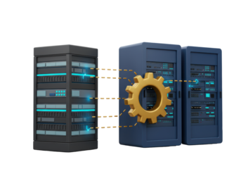 Isolated Server Rack Integration Solution, Technical Connection, Data Transfer Concept