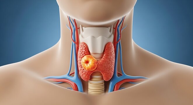 Human Neck Anatomy Thyroid Glands.