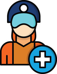 First Responder Coordination lineal color icon