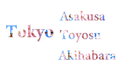 “Cherry Blossom Typography – Tokyo, Asakusa, Toyosu, Akihabara”