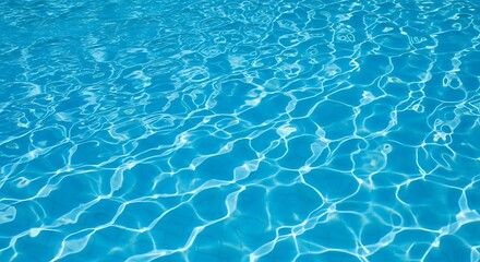 Naklejka na ściany i meble Sparkling Blue Water Texture Background.