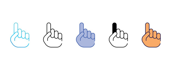 Out Finger icon design with white background stock illustration