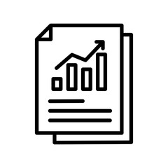 Reporting Icon Vector Illustration Line Version