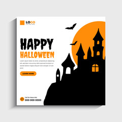 Happy Halloween Social Media Post Template