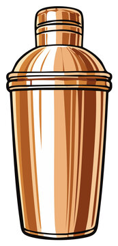 copper cocktail shaker isolated on white clip art preview