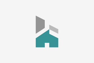 Modern home and letter H logo