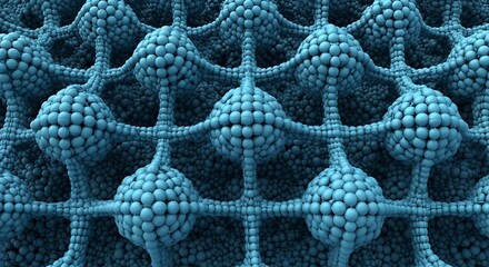 Intricate Blue Fractal Structure.