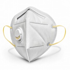 White Protective Mask with Breathing Valve