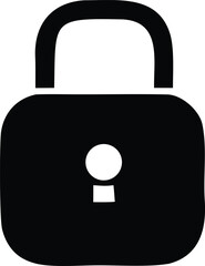 Simple black padlock icon symbol of security and protection ideal for digital safety concepts and data privacy themes
