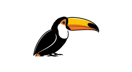 Fototapeta premium Cartoon toucan illustration
