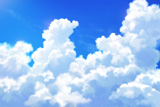 青空と雲　背景イラスト