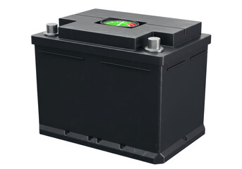 Isolated black car battery, automotive rechargeable power source for automobile engine