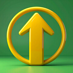 Upward yellow arrow symbol