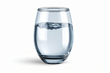 Crisp, clear water fills a modern glass, inviting refreshment