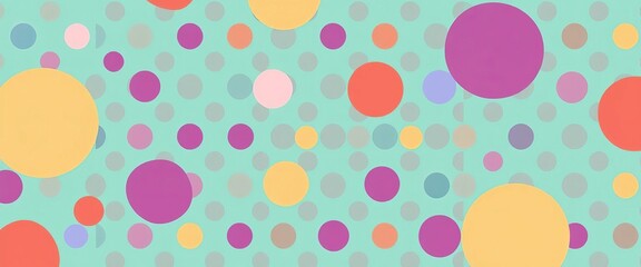 Geometric polka dot pattern with perfectly round spots in varying sizes and colors , cloth, background