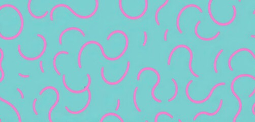 Pink squiggle line doodle seamless pattern Fun, abstract, childish scribble background for kids' designs, trendy, doodle