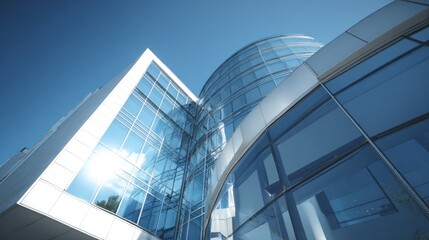 Modern glass office building