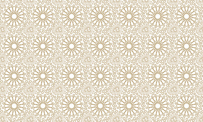 Seamless geometric pattern in authentic Arabian style, Islamic Alpona, Islamic Background Vector illustration