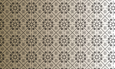 Seamless geometric pattern in authentic Arabian style, Islamic Alpona, Islamic Background Vector illustration