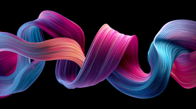 Abstract 3D flowing ribbon gradient