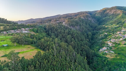 Fototapeta premium Sunrise at Arco de Calheta Madeira Portugal. High quality photo