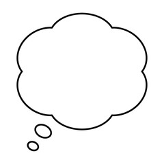 吹き出し（もこもこ）013