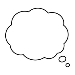 吹き出し（もこもこ）014