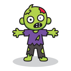 cute zombie vector cartoon design