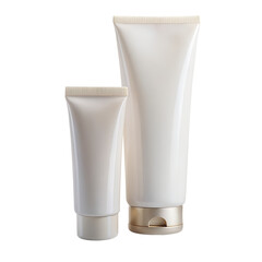 Body lotion tube packaging isolated on transparent background