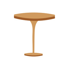 Minimalist Flat Round Wooden Table Furniture Interior Design Element