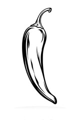 A chili pepper coloring page