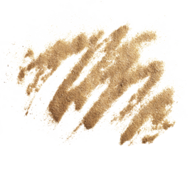 sand texture, isolated on white background.