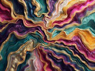 Colorful iridescent wave abstract pattern