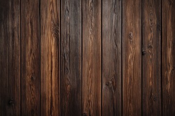 Naklejka premium Dark brown wooden planks, close-up