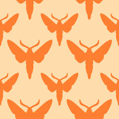 moth insect in silhouette image vector illustration isolated on white background.