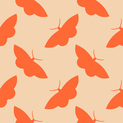 moth insect in silhouette image vector illustration isolated on white background.