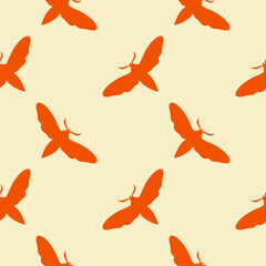 moth insect in silhouette image vector illustration isolated on white background.