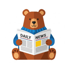 teddy bear reading book