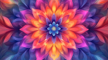 Colorful floral pattern design element