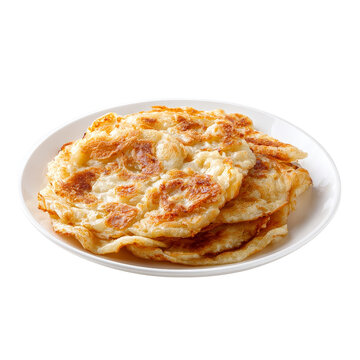 Delicious roti prata flatbread transparent background indian bread perfect for food photography