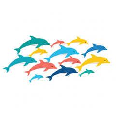 Naklejka premium dolphin jumping in water