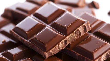 A close up of a chocolate bar with a bite taken out of it