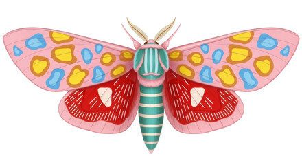 Fototapeta premium Isolated Colorful moth