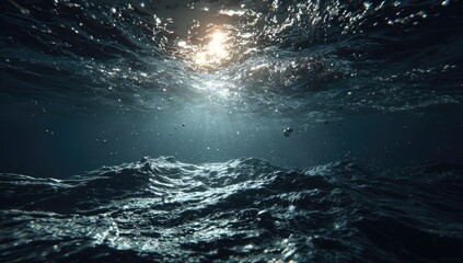 Obraz premium Underwater view of a sunlit seabed