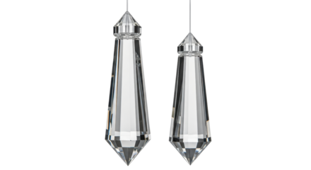 Isolated Crystal Chandelier Pendants