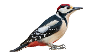 Isolated Great Spotted Woodpecker