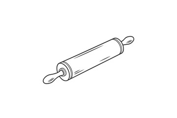Rolling pin icon simple kitchen baking roller utensil design